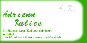 adrienn kulics business card